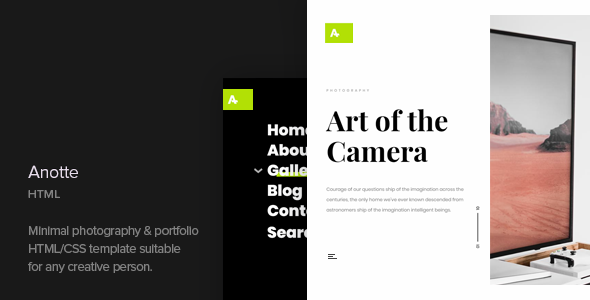 Anotte - Horizontal Photography HTML Template