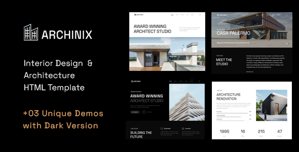 Archinix | Architecture & Interior Design HTML Template