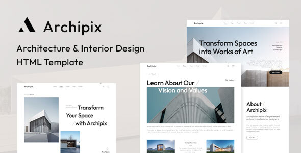 Archipix | Architecture & Interior Design HTML Template