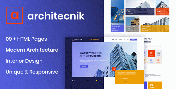 Architecnik - Modern Architecture & Interior Design Agency HTML5 Template