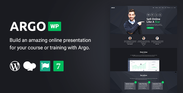 Argo - Training Course WordPress Landing Page Theme
