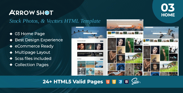 Arrowshot Stock Photos, & Vectors HTML Template