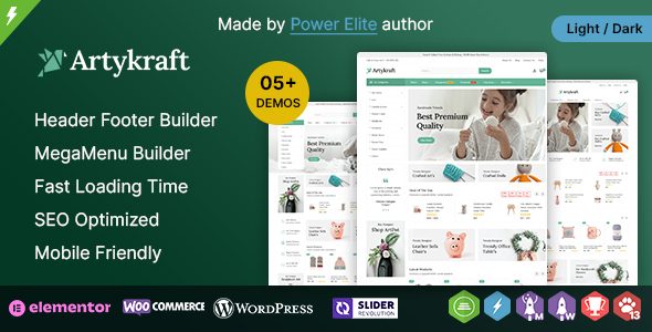 Artykraft WP - Art and Decor Elementor WooCommerce Theme