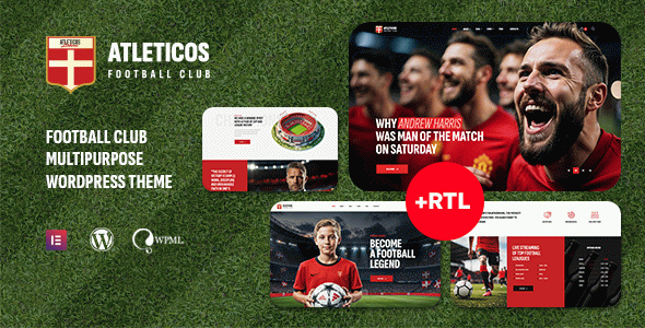 Atleticos - Soccer & Football Club WordPress Theme + RTL