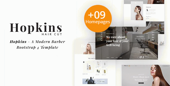 Barber Shop & Hair Salon HTML - Hopkins
