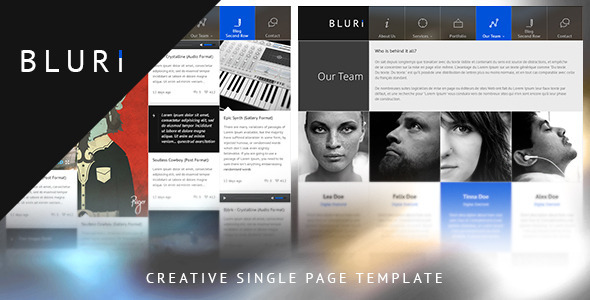 BLURI Single Page HTML Template