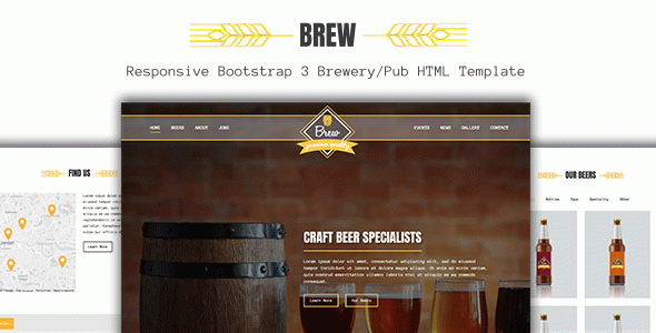 Brew - Craft Beer Brewery / Pub HTML5 Template