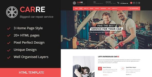 Car RE - Auto Mechanic & Car Repair HTML Template