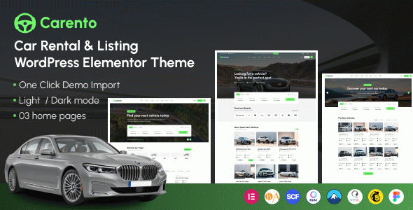 Carento - Car Dealer, Rental & Listing WordPress Elementor theme