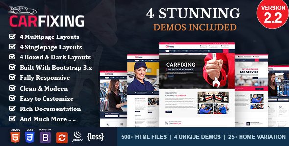 Carfixing - Car Repair HTML Template