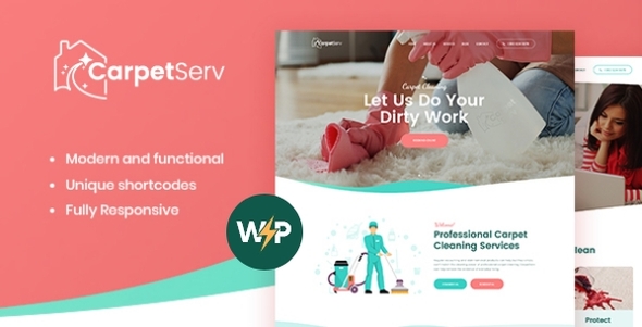 CarpetServ | Cleaning Company & Housekeeping WordPress Theme