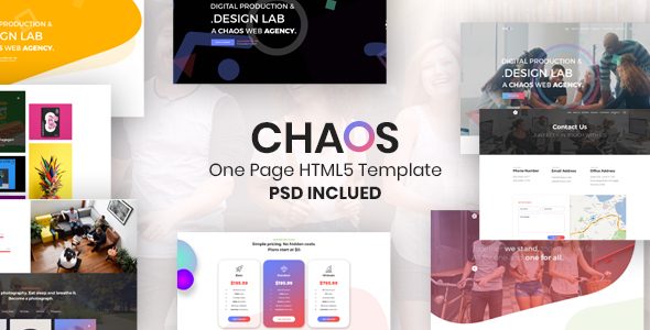 Chaos - Creative Parallax One Page HTML5 Template