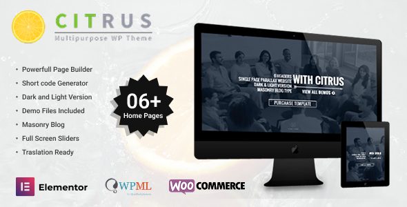 Citrus - One Page WordPress