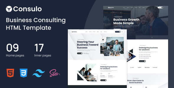 Consulo - Business Consulting Tailwindcss HTML Template