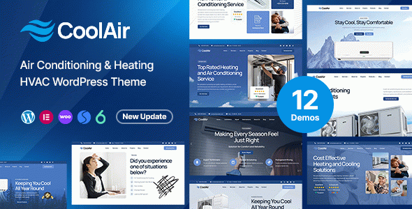 Coolair - Air Conditioning & Heating HVAC WordPress Theme
