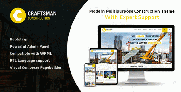 Craftsman - Construction Multipurpose WordPress Theme