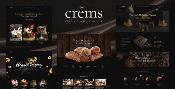Crems - Bakery, Chocolate Sweets & Pastry WordPress Theme