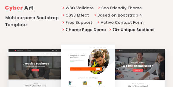 CyberArt - Multipurpose Bootstrap Template