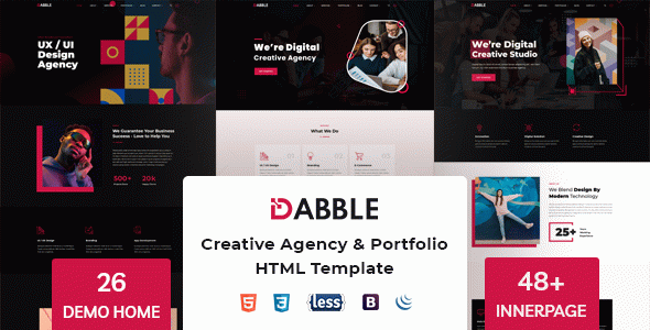 Dabble - Creative Agency & Portfolio HTML Template