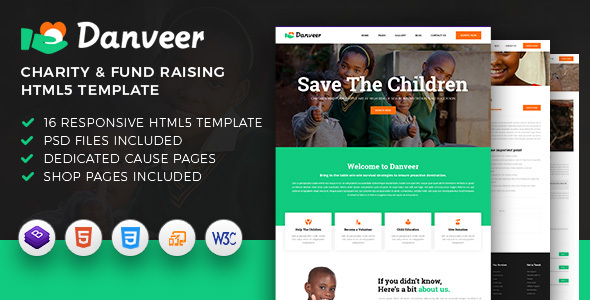 Danveer | Charity & Fund Raising Responsive HTML5 Template