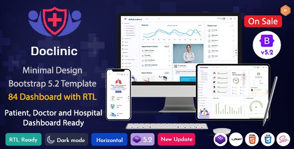 Doclinic - Medical Responsive Bootstrap Admin Dashboard