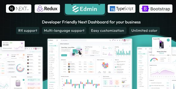 Edmin – React Nextjs Admin & Dashboard Template