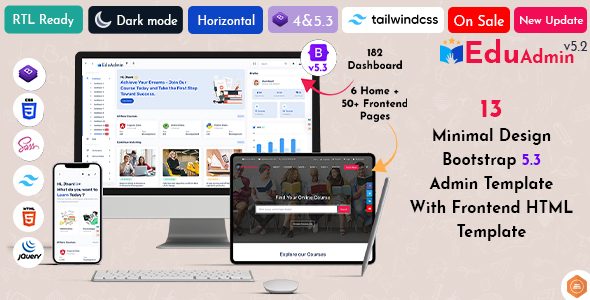 Eduadmin - Responsive Bootstrap 5 Admin Template Dashboard