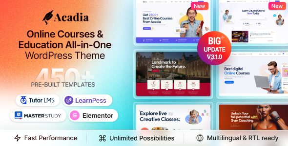 Education WordPress Theme - Acadia