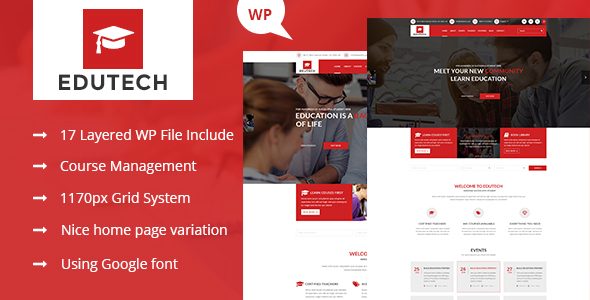 Edutech - Education WordPress Theme