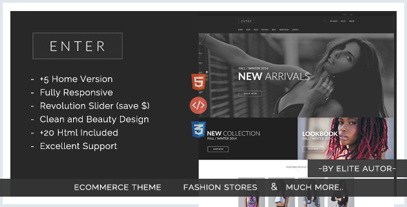 Enter - eCommerce Fashion Responsive html5 template