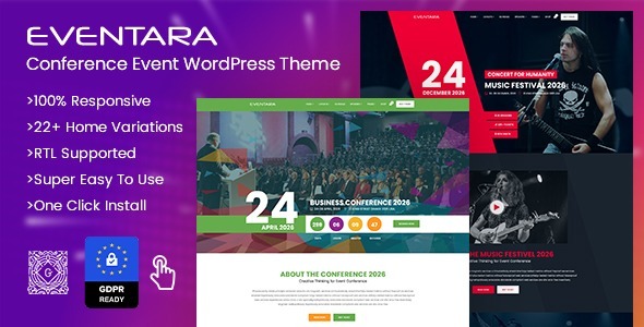 Eventara - Conference Event WordPress Theme