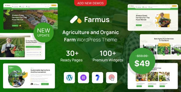 Farmus - Agriculture and Organic Farm WordPress Theme