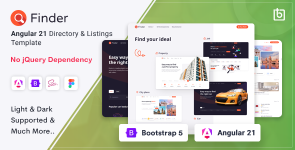 Finder - Angular 21 Directory & Listings Template