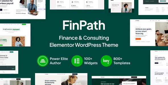 FinPath - Finance & Consulting Elementor WordPress Theme