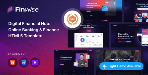 Finwise - Online Banking & Finance HTML5 Template