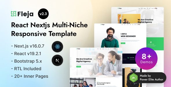 Fleja - React Nextjs 16 Multi-Niche Responsive Template