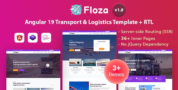 Floza - Transport Logistics Angular 19 Template with SSR