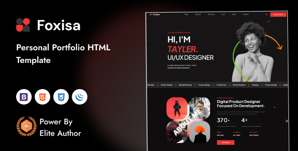 Foxisa – Personal Portfolio HTML5 Template