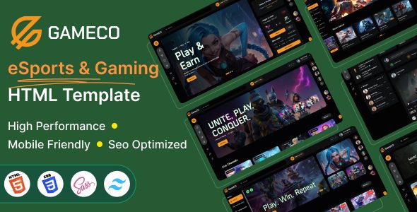 Gameco - eSports and Gaming HTML Template