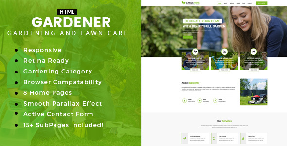 Gardening - Lawn and Landscaping HTML Template