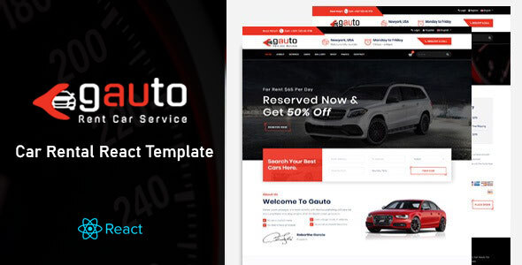 Gauto - Car Rental React Template