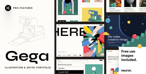 Gega - Illustration & Artist Portfolio WordPress Theme