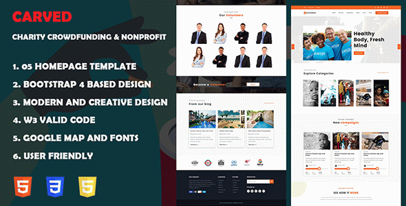 Getfund - Nonprofit, Crowdfunding & Charity HTML5 Template