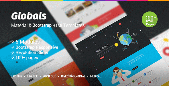 Globals - Material & Bootstrap HTML Template