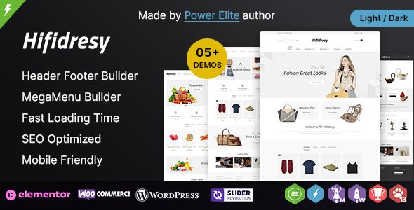 Hifidresy WP - Multipurpose Elementor WooCommerce Theme