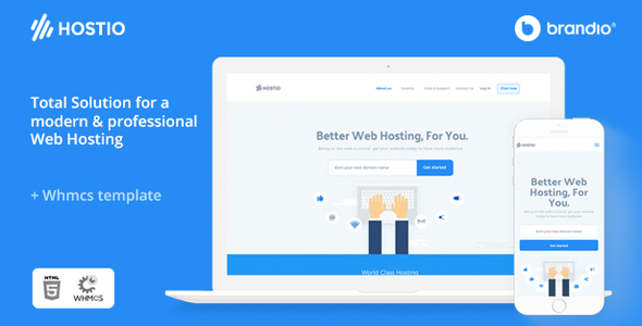 Hostio HTML & WHMCS Web Hosting Template