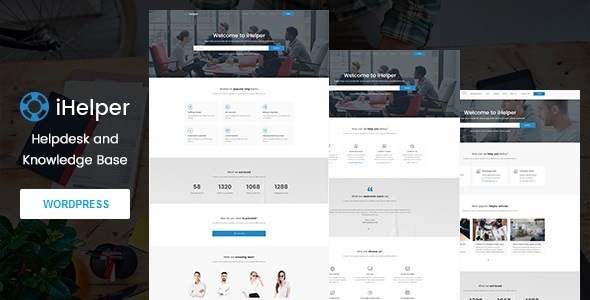 iHelper - Helpdesk and Knowledge Base WordPress Theme