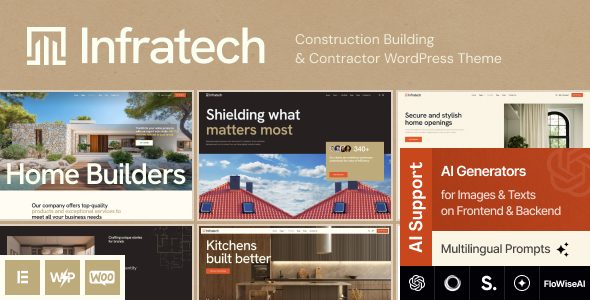 Infratech - Construction Building & Contractor WordPress Theme