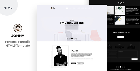 Johny Minimal Personal Portfolio Template