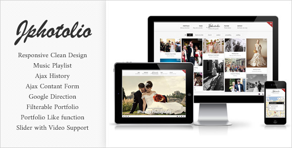 JPhotolio: Responsive Wedding Photography Template